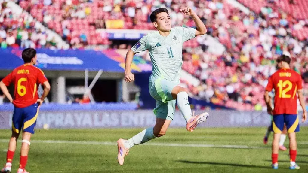 Gilberto Mora anota doblete en empate de México ante España en Mundial Sub-20