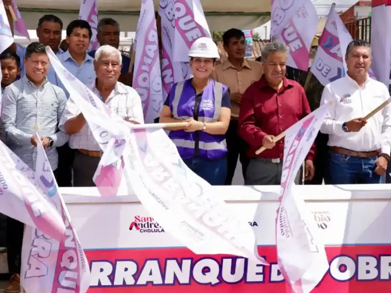 Continúa Lupita Cuautle con mejora de la infraestructura en San Andrés Cholula