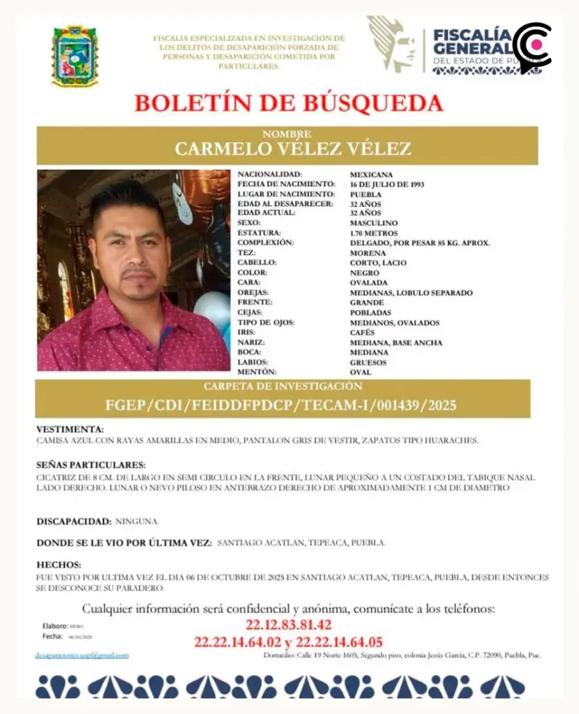 Identifican cuerpo hallado en Amozoc; era mototaxista levantado en Tepeaca