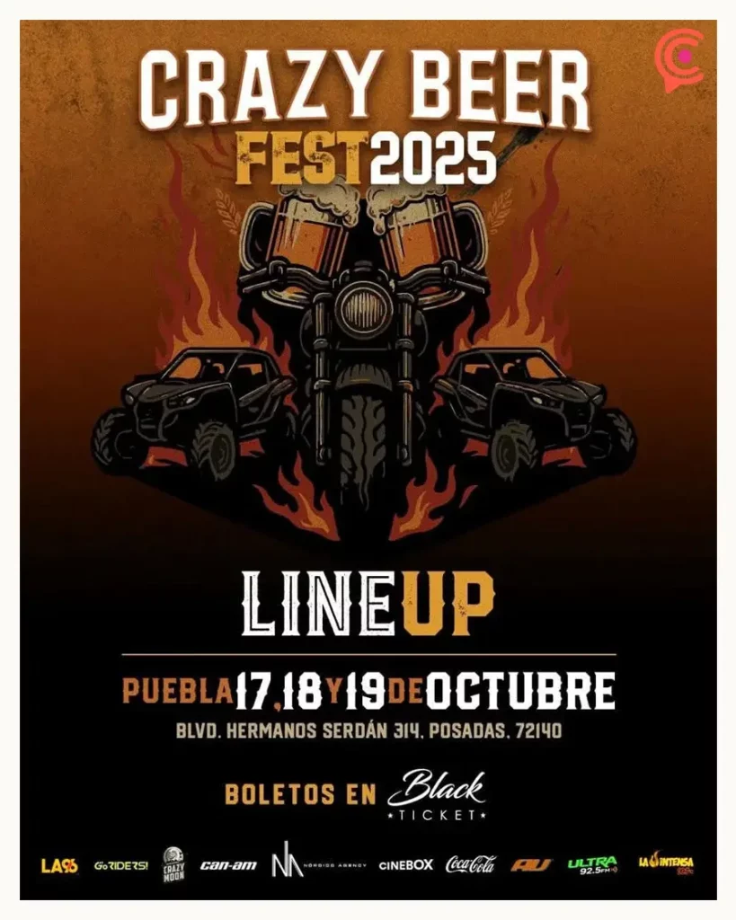 Crazy Beer Fest 2025 llega a Puebla con música en vivo y cerveza artesanal