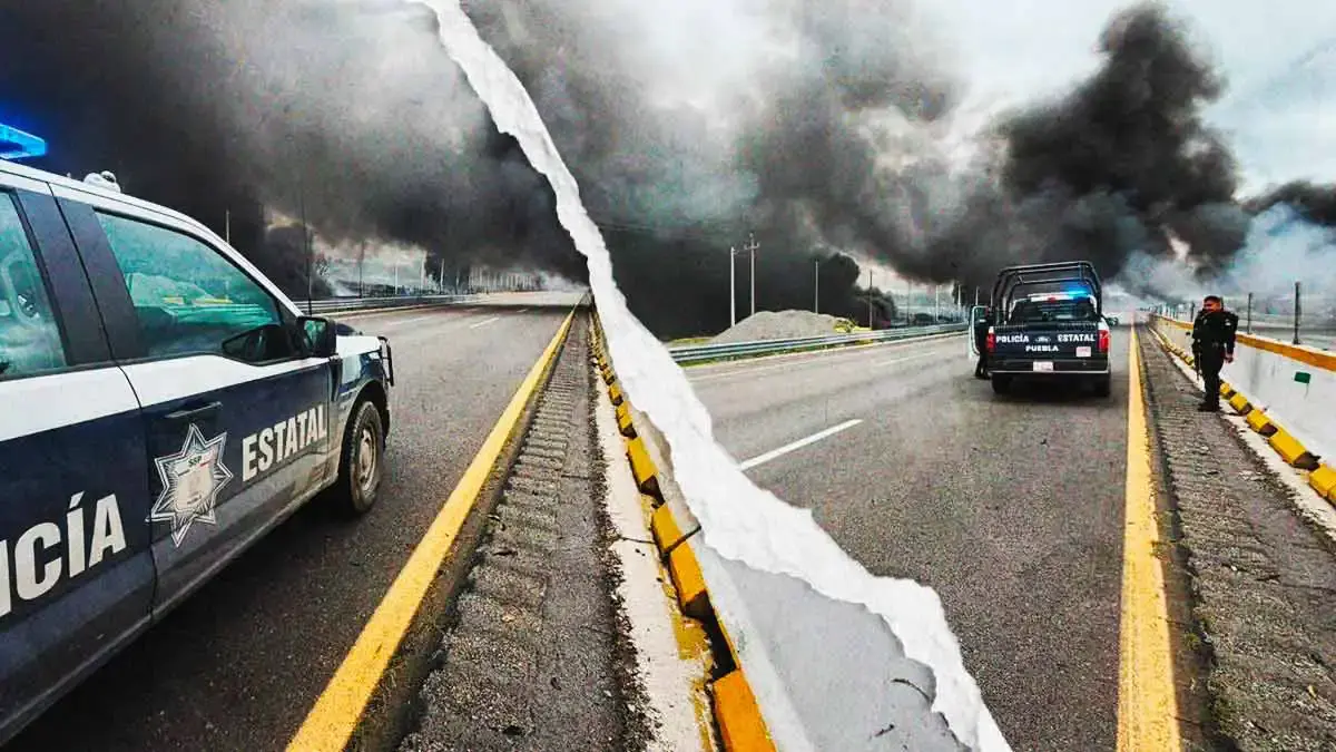 Pipa sin frenos choca y se incendia en la autopista México-Puebla; conductor resulta gravemente herido