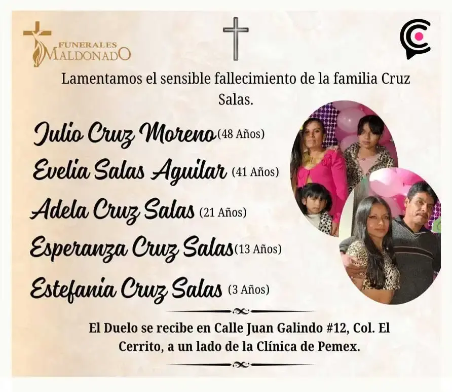 Familia muere sepultada tras deslave provocado por intensas lluvias en Huauchinango, Puebla