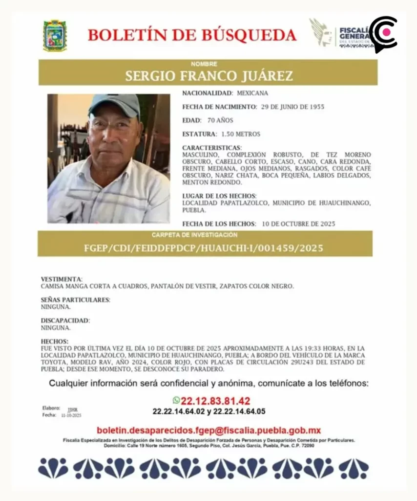 Ficha de Sergio Franco Juárez.