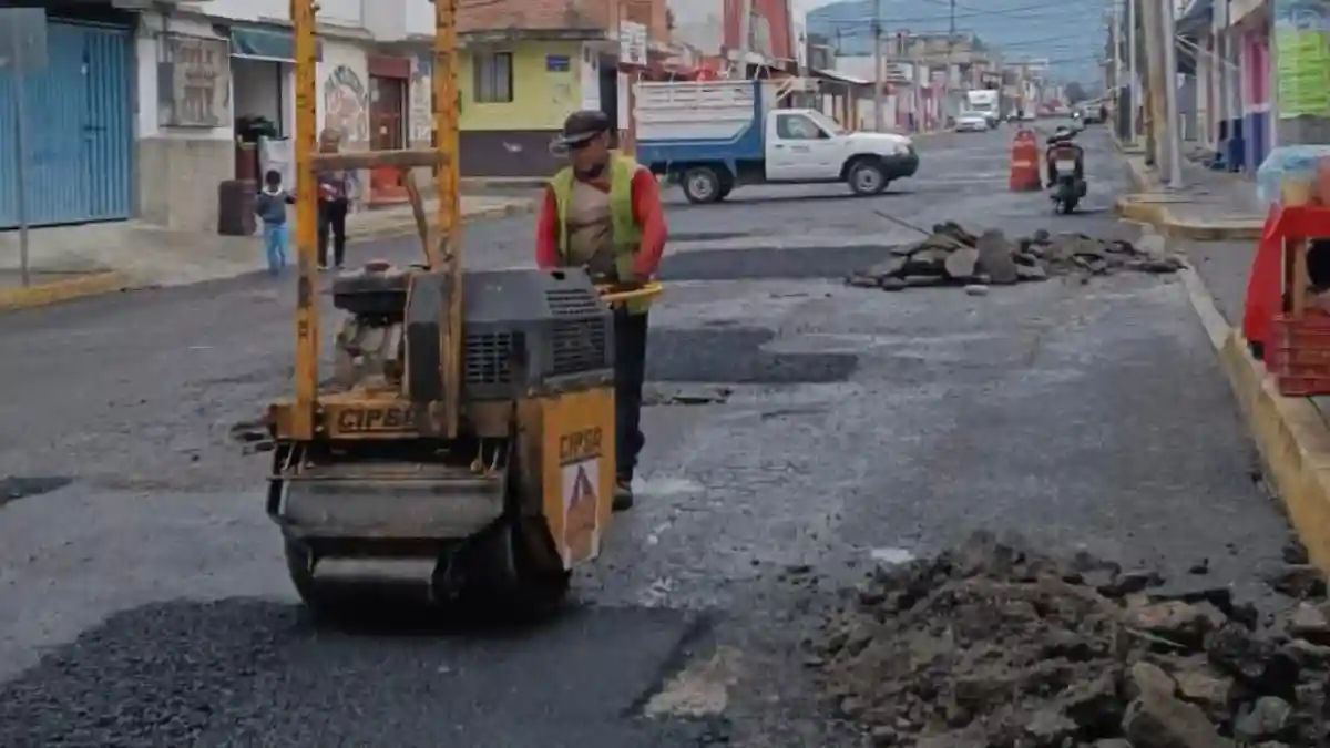 Campaña Capitalina Bacheando Puebla: mantenimiento vial 24/7