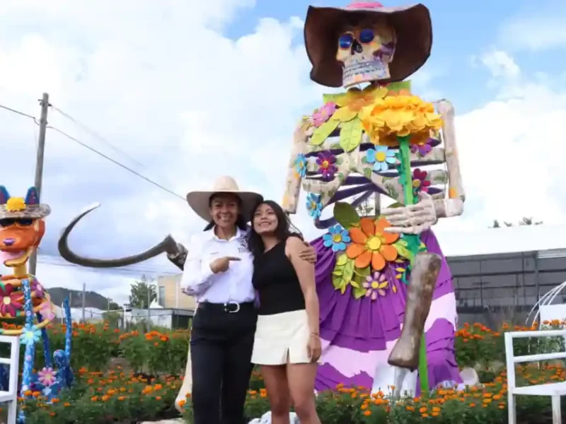 Ariadna Ayala, presidenta de Atlixco, impulsa el arte y la tradición en el Valle de Catrinas 2025