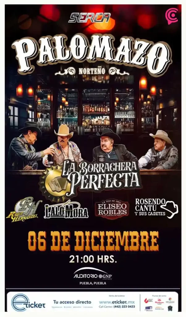 Leyendas del regional mexicano estarán en Puebla este 2025 con concierto “Palomazo Norteño”