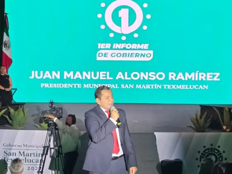 Lo urgente era regresar la seguridad a Texmelucan, destaca Juan Manuel Alonso, en su Primer Informe de Gobierno