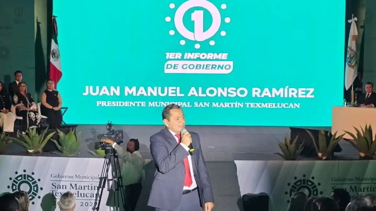 Lo urgente era regresar la seguridad a Texmelucan, destaca Juan Manuel Alonso, en su Primer Informe de Gobierno