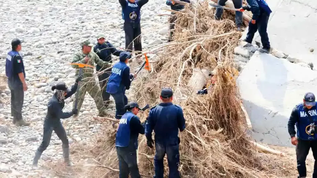 Marina realiza búsqueda acuática en presa de Tenango, Puebla pot desaparecidos tras tormenta “Jerry”