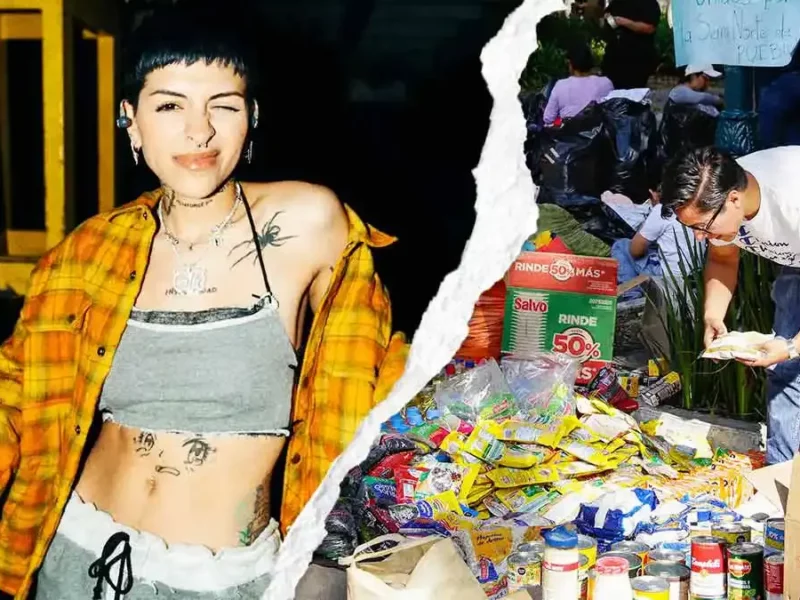Cazzu invita a donar víveres para damnificados de la Sierra Norte durante su concierto en Puebla
