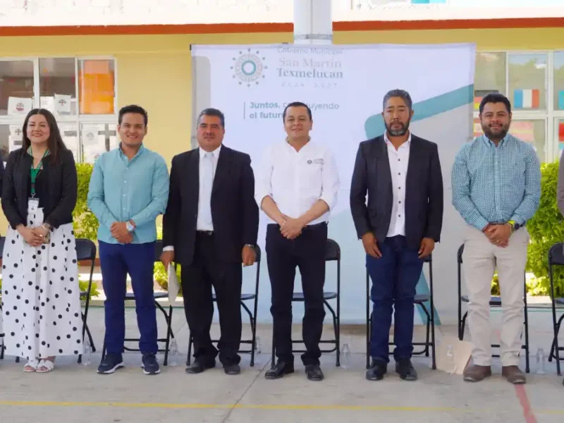 Inicia gobierno de Texmelucan construcción de salón de usos múltiples en primaria de San Juan Tuxco