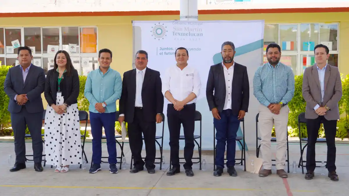Inicia gobierno de Texmelucan construcción de salón de usos múltiples en primaria de San Juan Tuxco