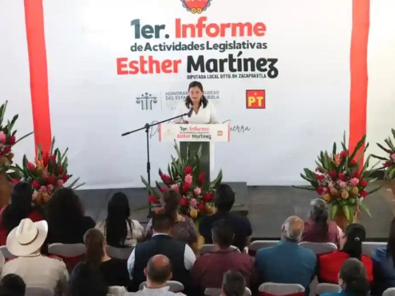 La política vale cuando se traduce en acompañamiento y resultados: Esther Martínez en su Primer Informe Legislativo