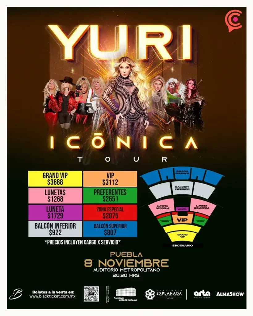 Desde Val’Quirico, Yuri comparte detalles exclusivos de su espectáculo “Icónica Tour” en Puebla