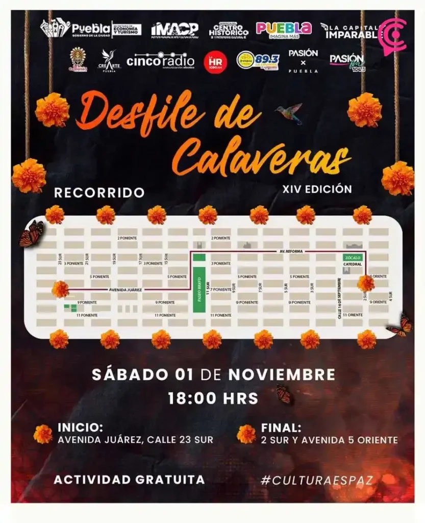 Puebla celebra Día de Muertos 2025 con actividades culturales gratuitas