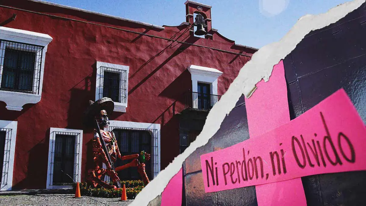 Frente a Casa Aguayo, exigen justicia por 80 víctimas de feminicidio en Puebla