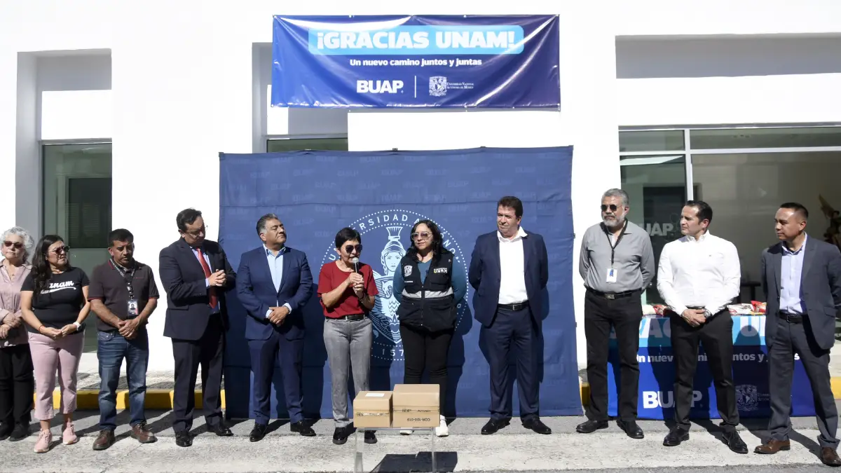 Recibe BUAP 60 toneladas de víveres por parte de la UNAM para damnificados de la Sierra Norte