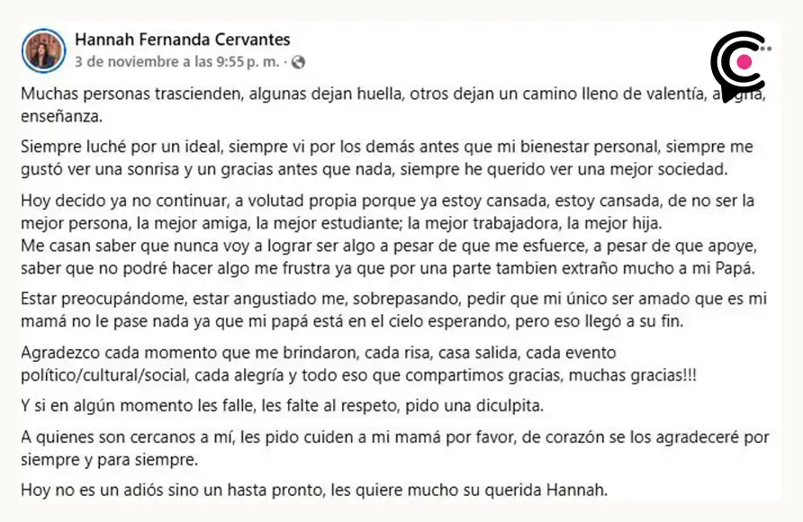 Puebla despide a Hannah Fernanda, activista trans, egresada BUAP y figura política emergente