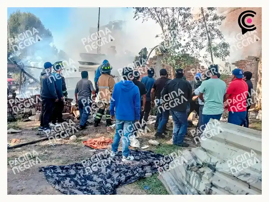Persona murió calcinada durante el incendio de una casa en Texmelucan, Puebla