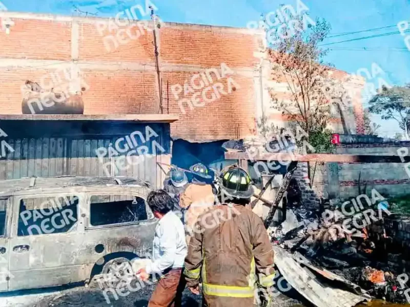 Persona murió calcinada durante el incendio de una casa en Texmelucan, Puebla