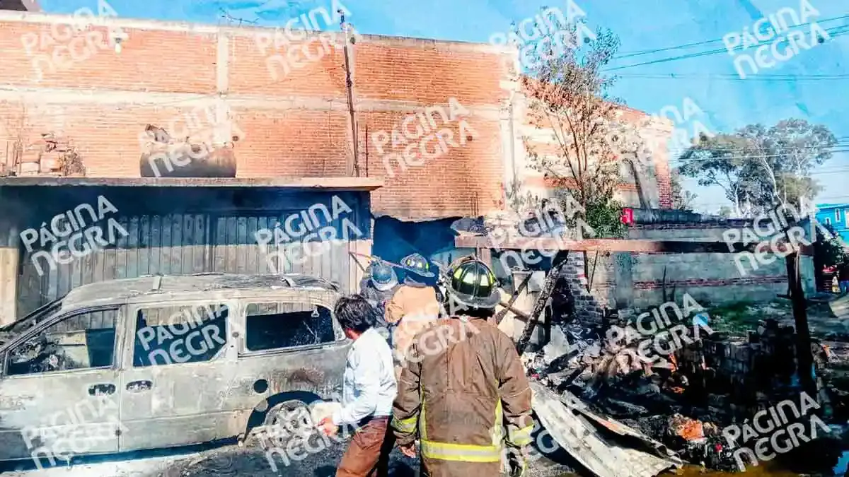 Persona murió calcinada durante el incendio de una casa en Texmelucan, Puebla