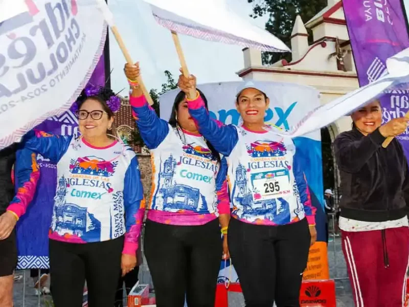 San Andrés Cholula vive la primera edición nocturna de la Carrera de las Iglesias 2025 
