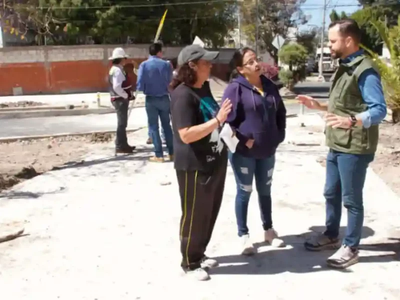 Supervisa Gobierno de la Ciudad rehabilitación vial en la colonia Fovissste San Roque