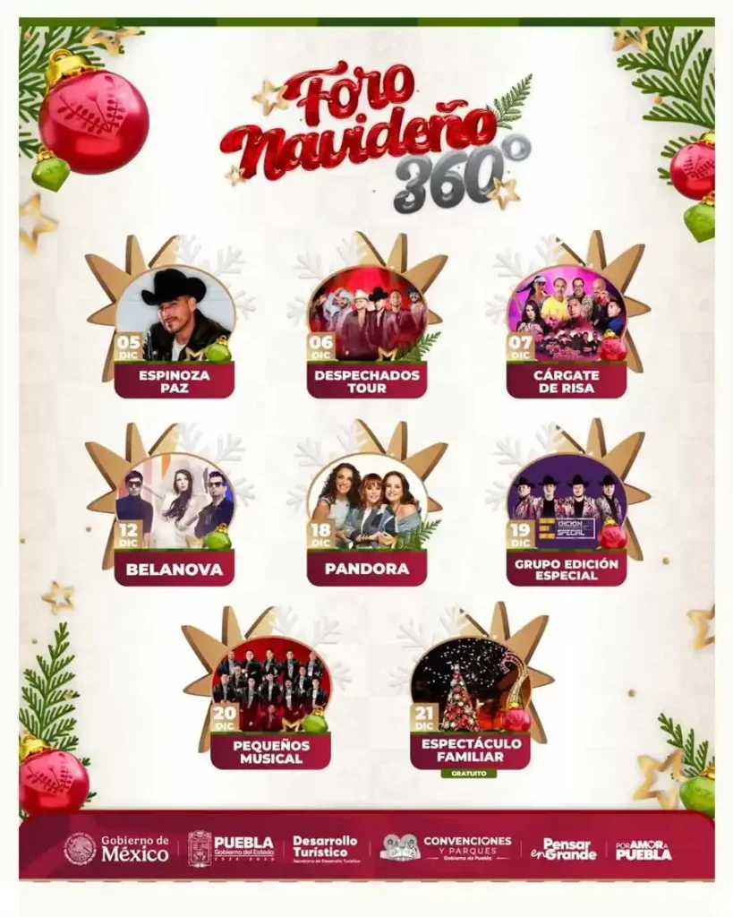 Belanova y más artistas se presentarán en el Foro Navideño 360 en Puebla