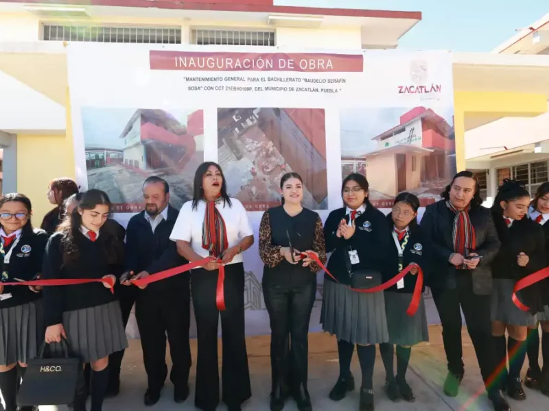 EscuelasDe10: Ayuntamiento de Zacatlán dignifica espacios del bachillerato Baudelio Serafín Sosa turno vespertino