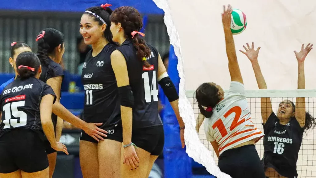 Borregos Puebla vence a Aztecas Udlap en liga de voleibol femenil Conadeip