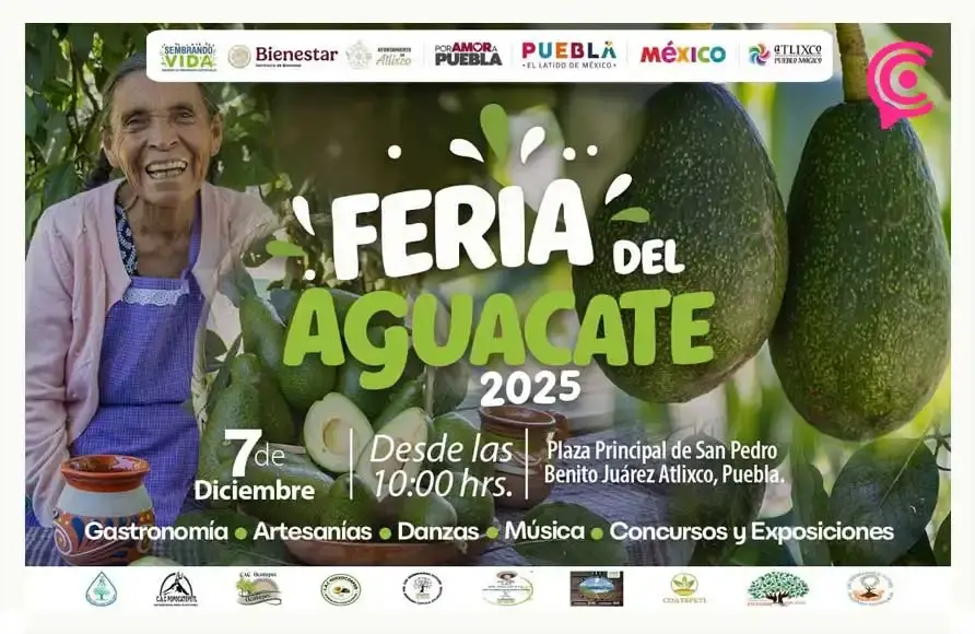 Atlixco cerrará el 2025 con la tercera edición de la Feria del Aguacate
