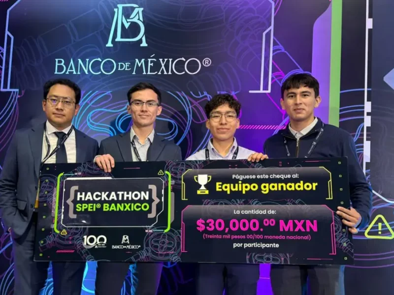 Estudiantes de Computación de la BUAP ganan en “Hackathon SPEI® Banxico”