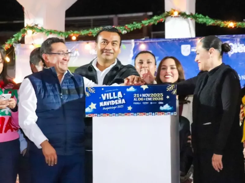 Roberto Solís inaugura la Villa Navideña 2025 en Huejotzingo; celebración que hará vibrar a las familias
