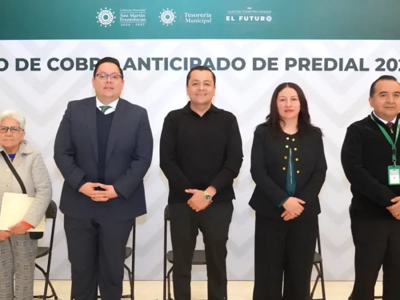 Inició cobro anticipado de predial 2026 en Texmelucan