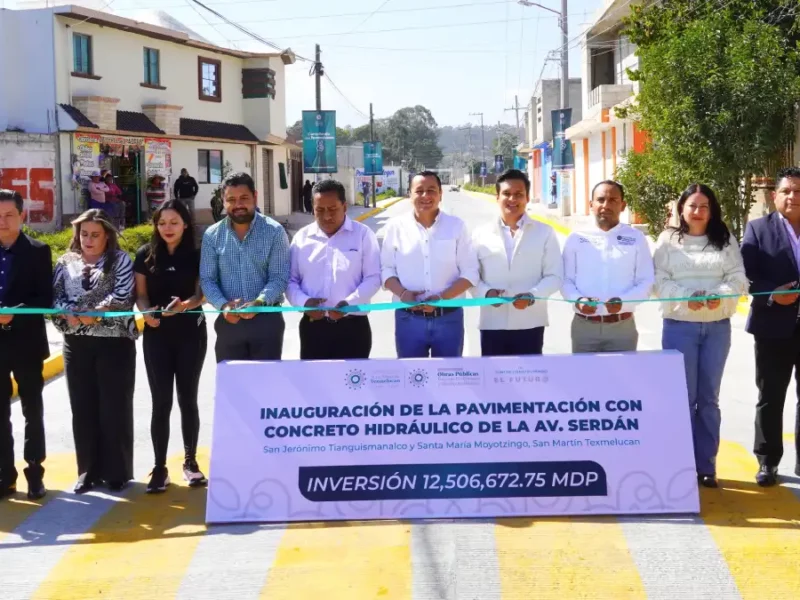 Inauguró gobierno de Texmelucan importante vialidad que conecta a Moyotzingo y Tianguismanalco
