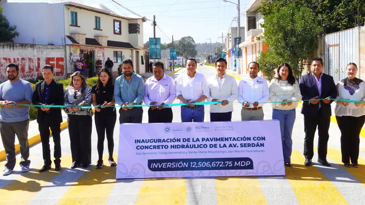Inauguró gobierno de Texmelucan importante vialidad que conecta a Moyotzingo y Tianguismanalco