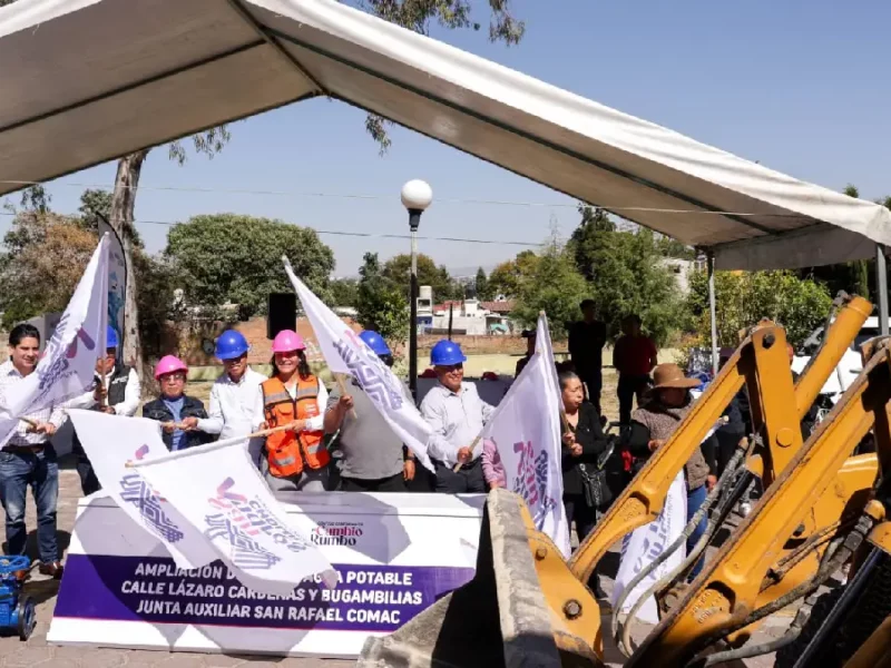 Avanza Lupita Cuautle infraestructura hidráulica para familias de San Rafael Comac