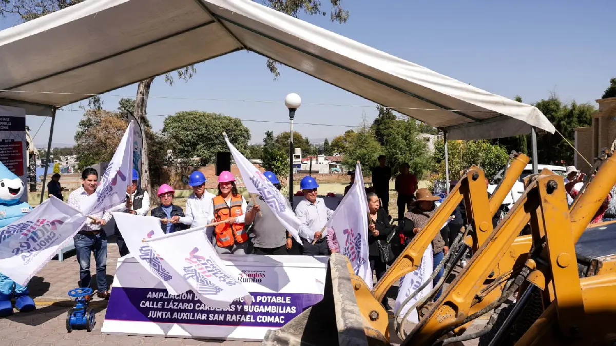 Avanza Lupita Cuautle infraestructura hidráulica para familias de San Rafael Comac