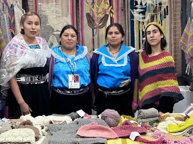 Artesanas de Cuacuila conquistan Baja California y todo México con sus textiles de lana