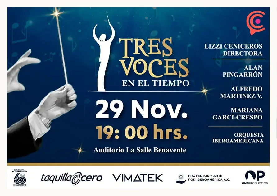 Opera y música clásica "Tres voces en el tiempo" regresa a Puebla; fechas y precios