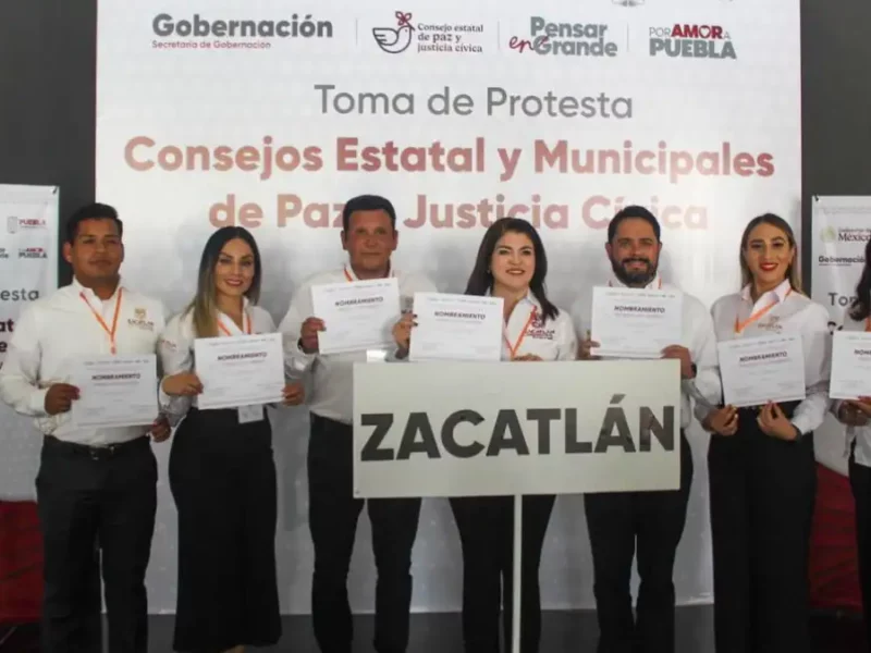 Zacatlán presente en toma de protesta del Consejo Estatal y los Consejos Municipales de Paz y Justicia Cívica