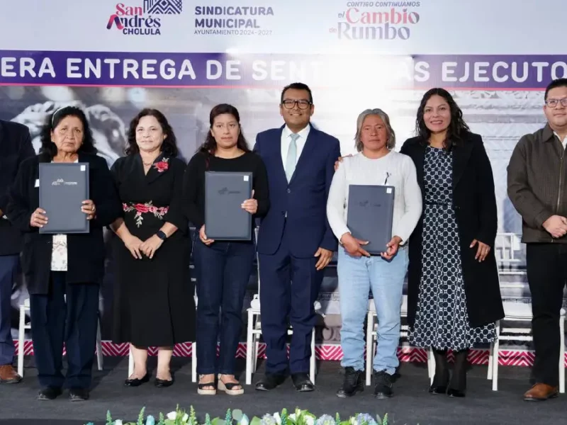 Avanza San Andrés Cholula en Seguridad Jurídica con tercera entrega de Sentencias