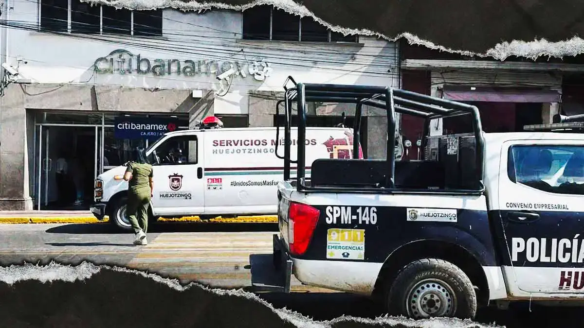 Asaltaron a adulto mayor y le robaron 150 mil pesos en sucursal Banamex de Huejotzingo
