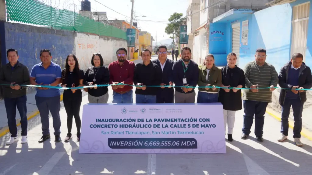Con inversión superior a los 6.6 mdp gobierno de Texmelucan inauguró calle en Tlanalapan