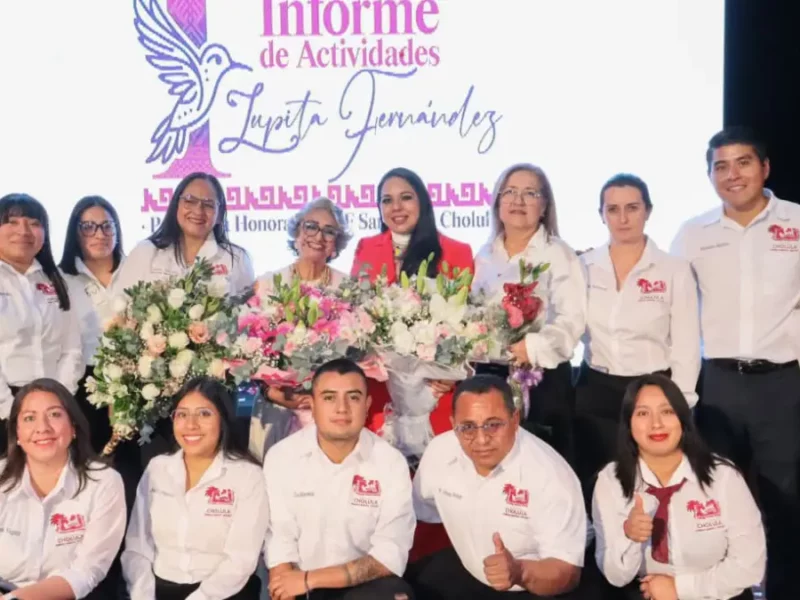 Rinde Lupita Fernández su primer informe de labores al frente del DIF Municipal de San Pedro Cholula