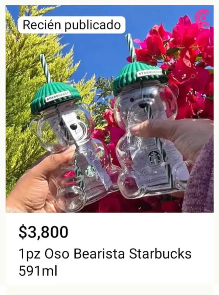 Reventa de vaso Bearista de Starbucks supera los seis mil pesos en Mercado Libre 