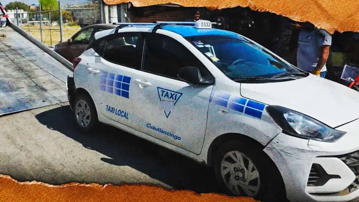 Policías recuperan taxi robado tras persecución y detienen al responsable en Cuautlancingo