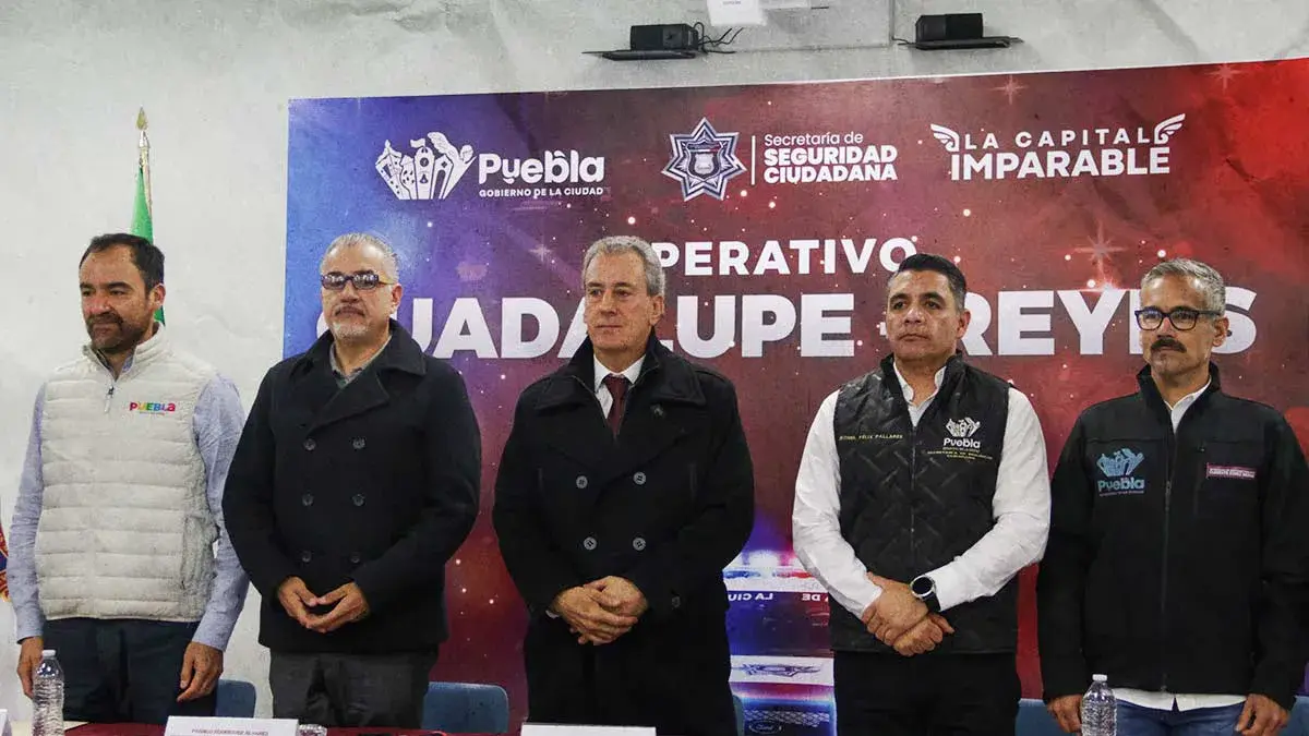 SSC Puebla arranca Operativo Guadalupe-Reyes con 500 policías hasta el 6 de enero de 2026