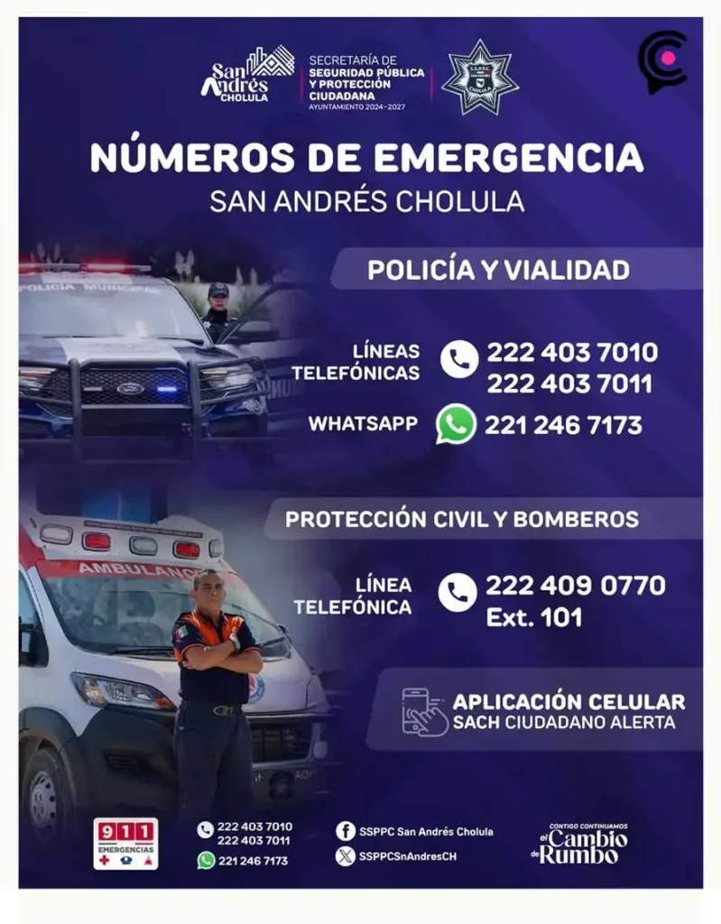 Inicia operativo de Seguridad Guadalupe - Reyes en San Andrés Cholula