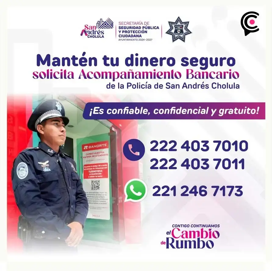 Inicia operativo de Seguridad Guadalupe - Reyes en San Andrés Cholula